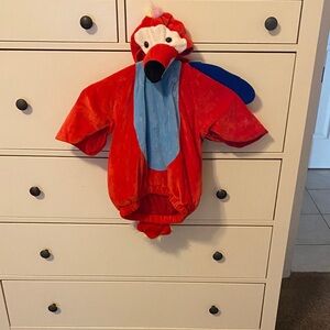 Red Parrot Kids Halloween Costume with Blue Chest - Brand Unspecified